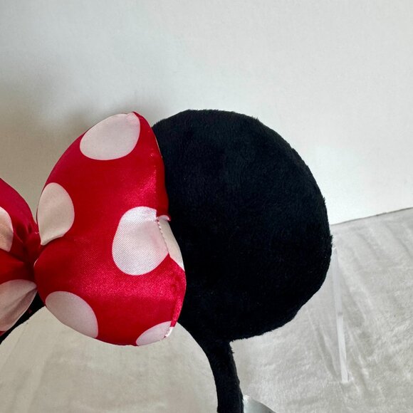 Disney Girls Minnie Mouse Headband Ears Red Polka dot Bow - Picture 3 of 13